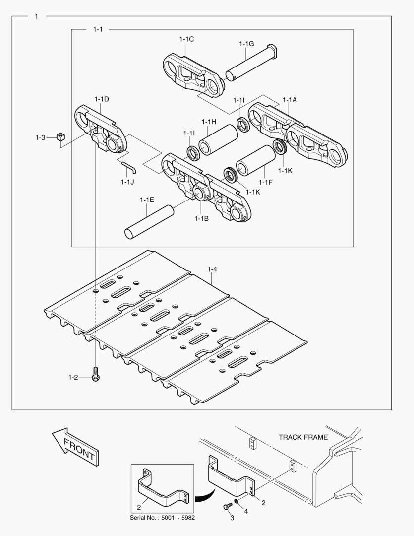 6270 TRACK SHOE ASS`Y - 700G [5001~6183]