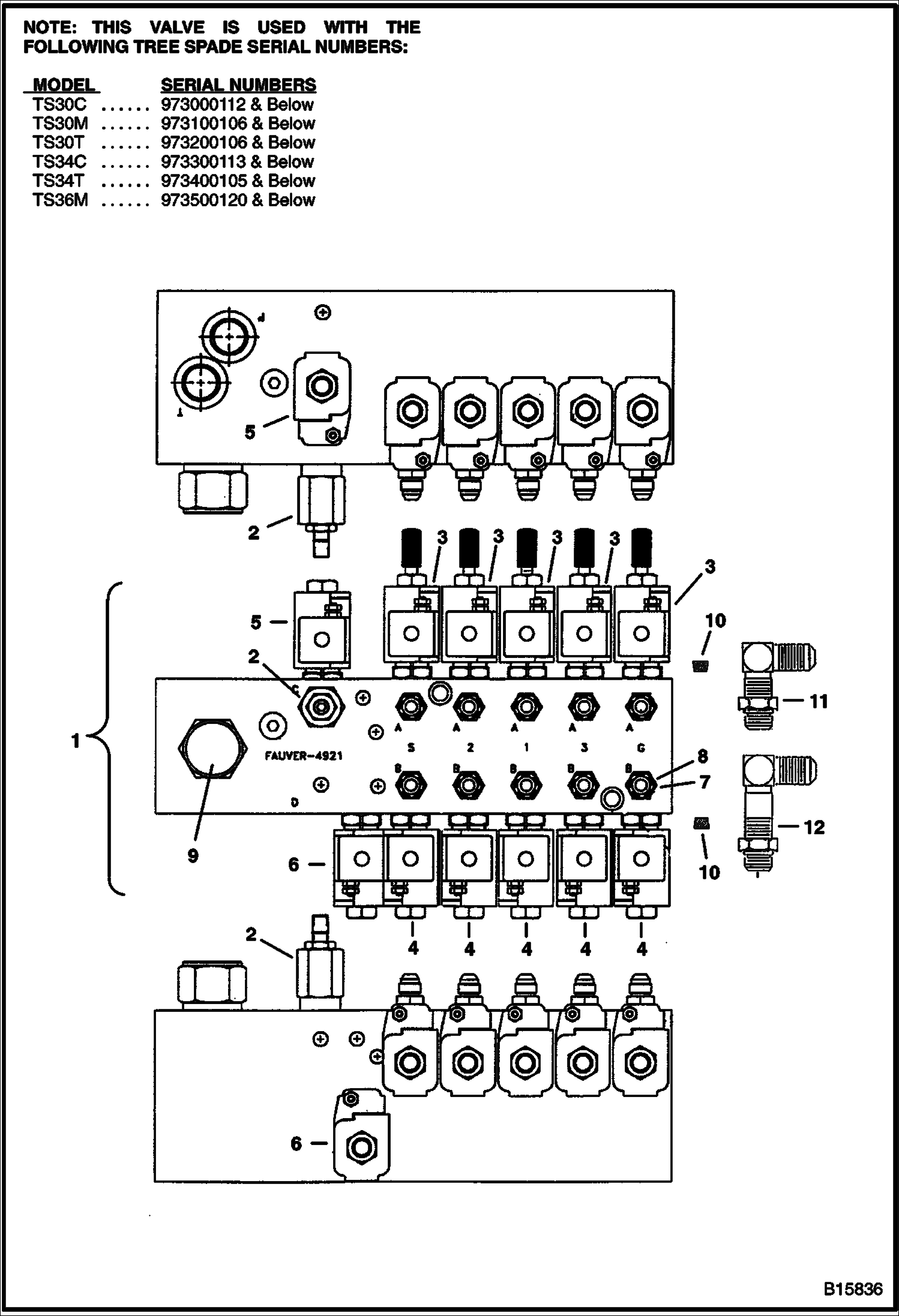 ПЕРЕСАДЧИК ДЕРЕВЬЕВ (РЕГУЛИРУЮЩИЙ КЛАПАН) (3 МОДЕЛИ ОТВАЛА) (БОЛЕЕ РАНИЕ СЕРИЙНЫЕ НОМЕРА)