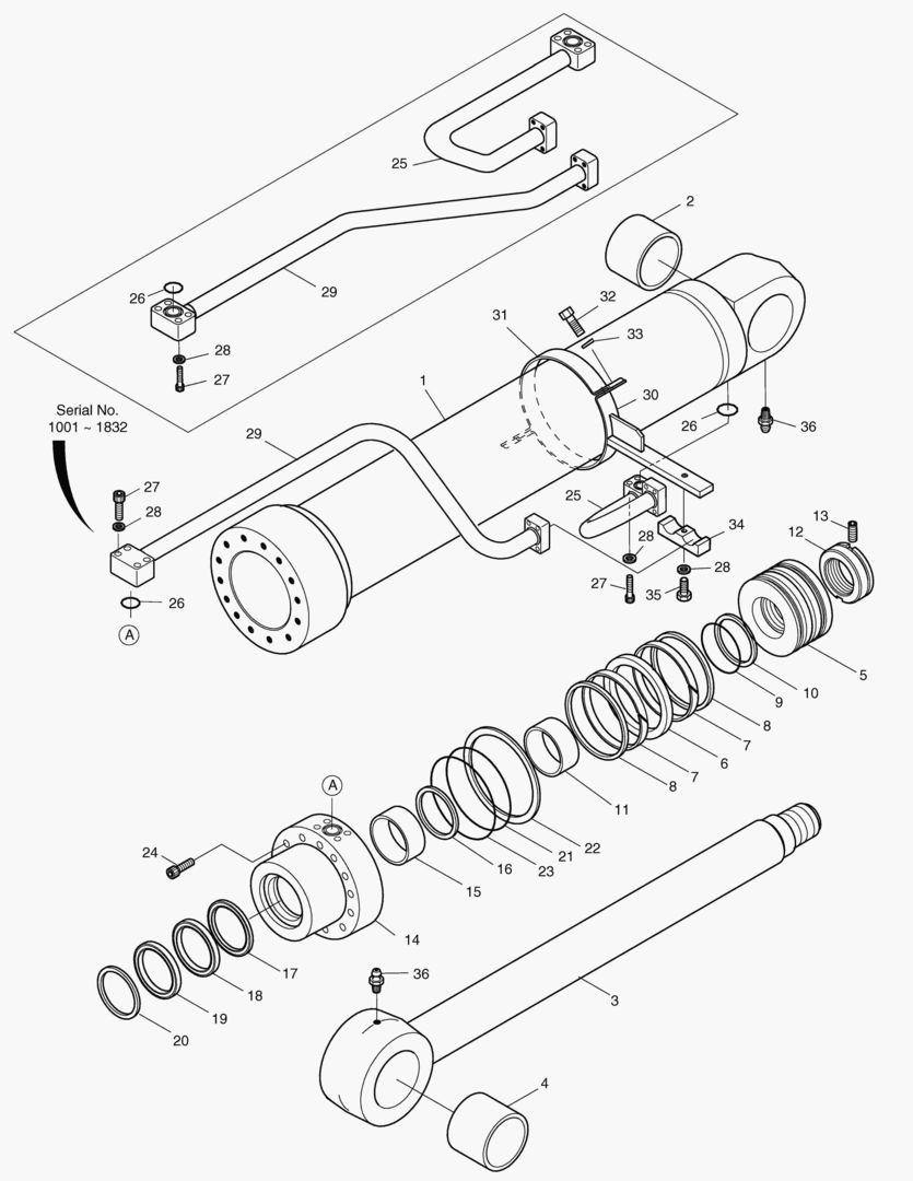 4250 BOOM CYLINDER-R.H [1001~2159]