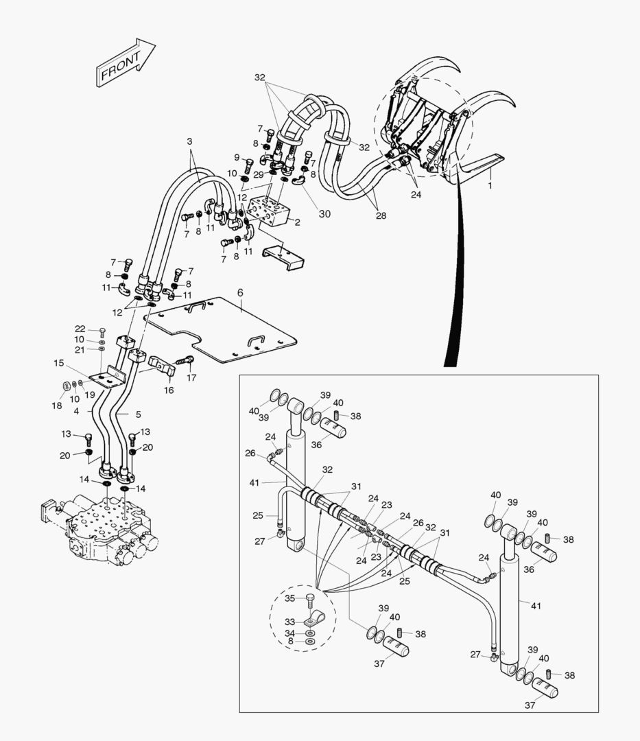 ТРУБОПРОВОД БРЕВНОЗАХВАТА -ОПЦИЯ