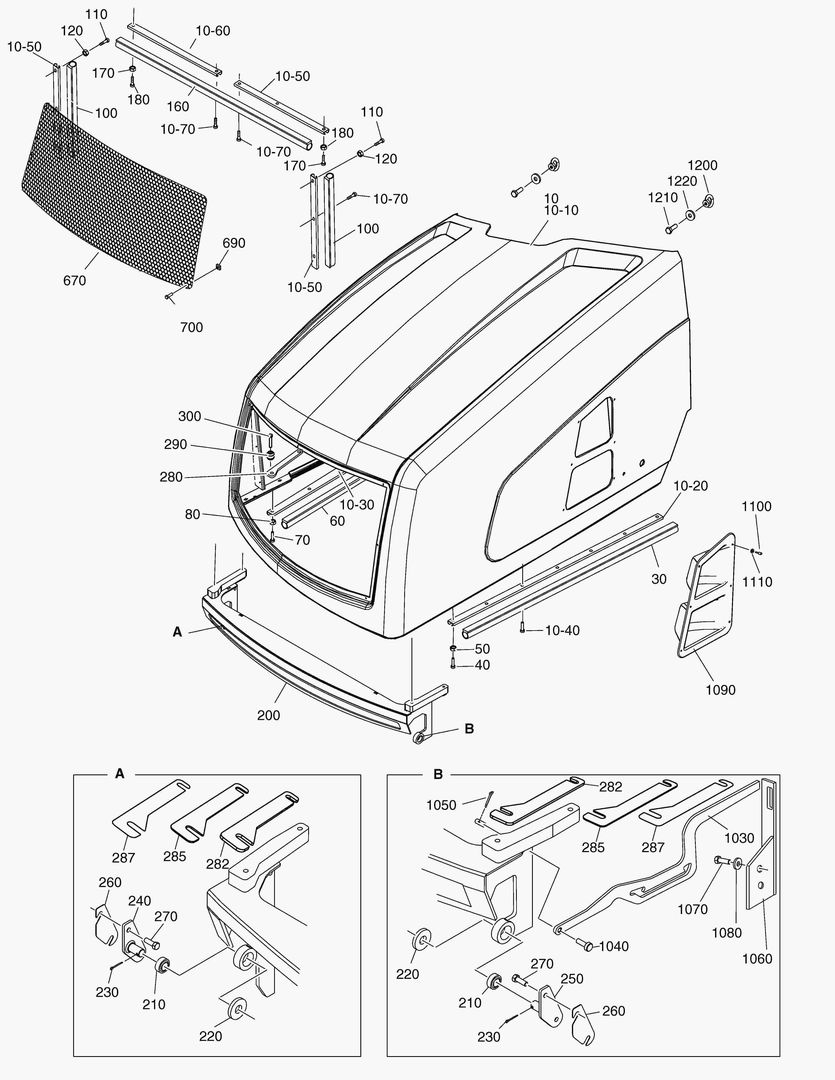 G300-10 BONNET SHELL - EQUIPMENT