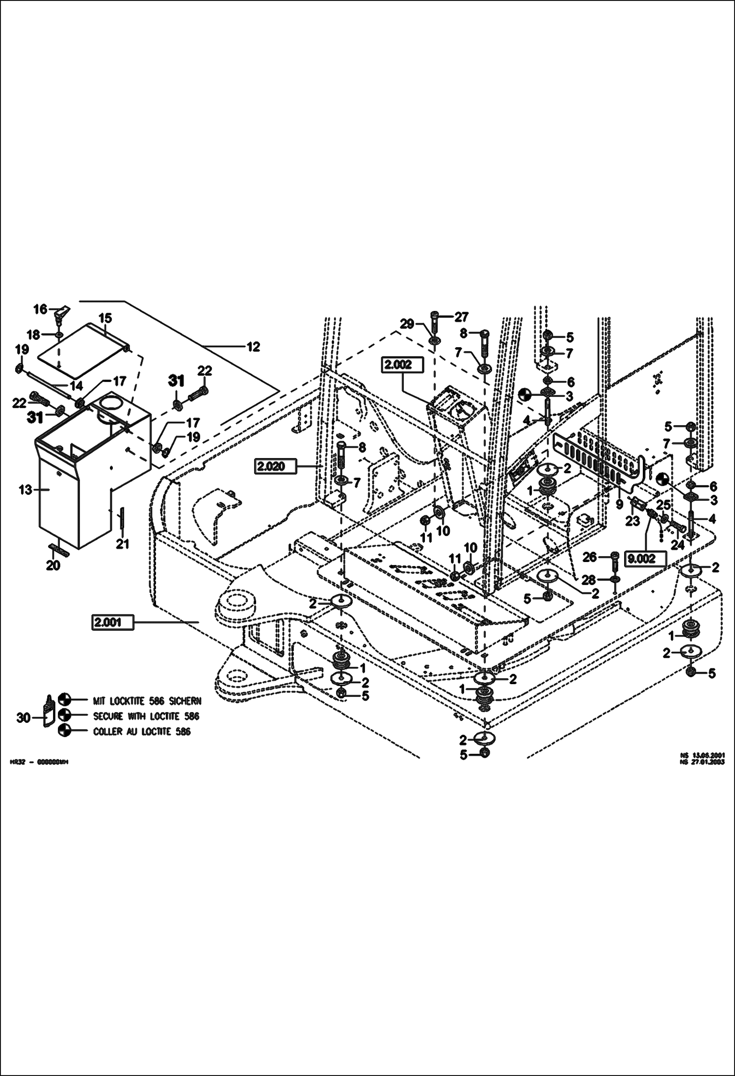МОНТАЖ КАБИНЫ (СЕРИЙНЫЙ НОМЕР 522311394 И НИЖЕ)