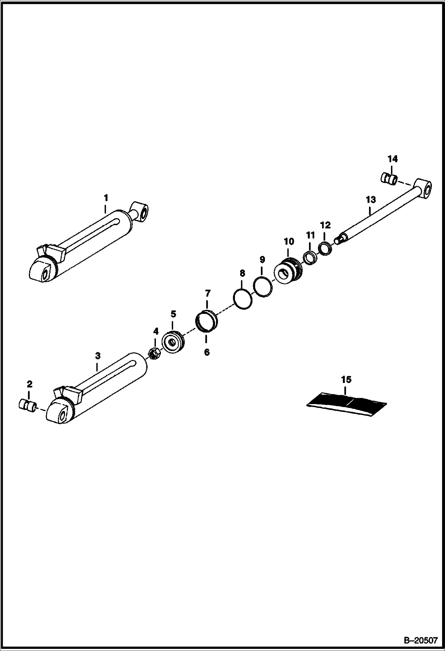ЭКСКАВАТОР-ПОГРУЗЧИК (ЦИЛИНДР РУКОЯТИ СТРЕЛЫ ЧЕРПАКА) (IOWA IND.) (910) (825 ТОЛЬКО)