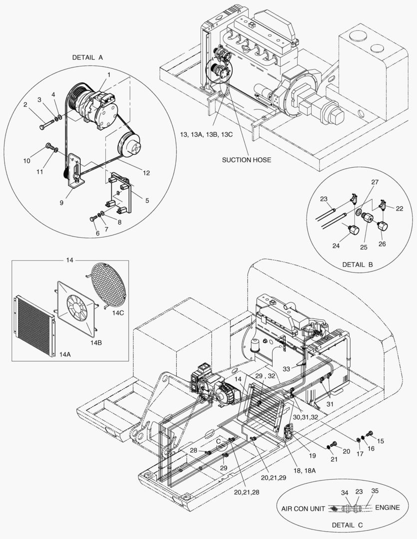 1830 COOLER & HEATER ASS`Y(2)-ENGINE PART