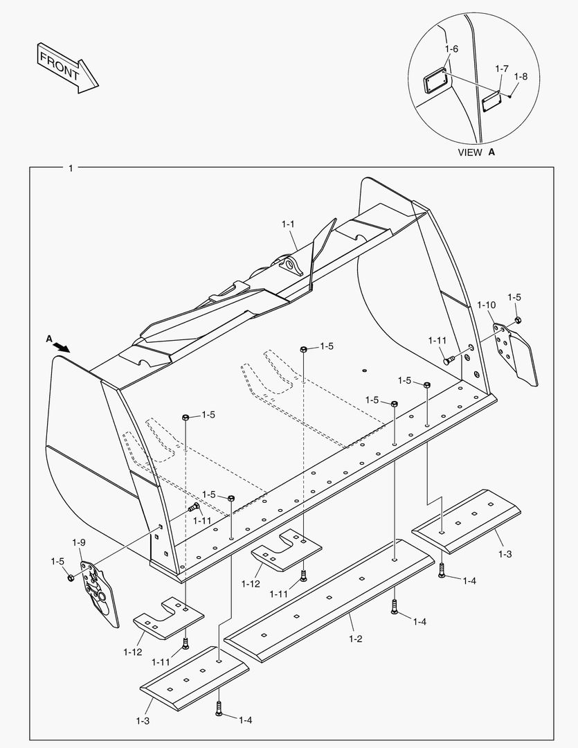 Схема 5230 BUCKET-3.7гЋҐ-CUTTING EDGE(MH)