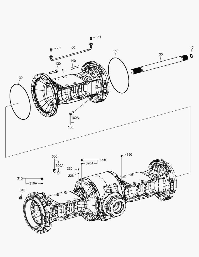 3730 AXLE CASING - FRONT AXLE(DHL) [10084~]