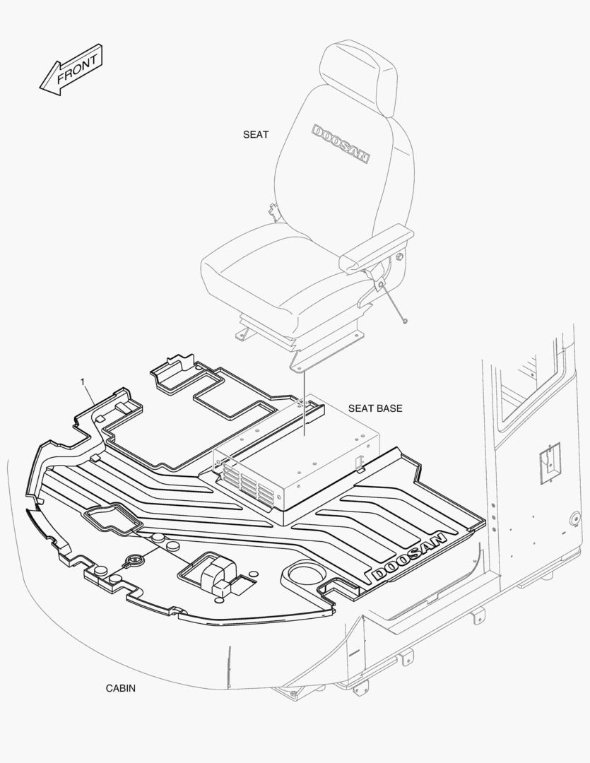 КОВРИК НА ПОЛУ КУЗОВА