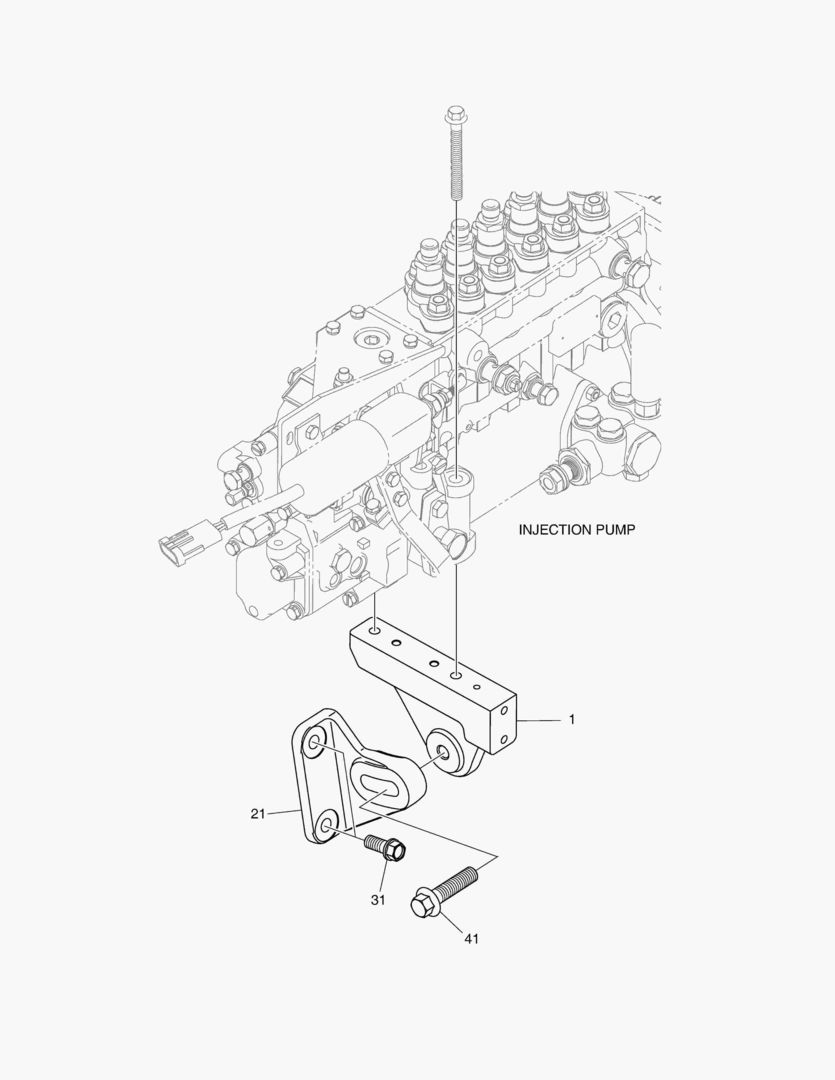 Схема 031 INJECTION PUMP MOUNTING