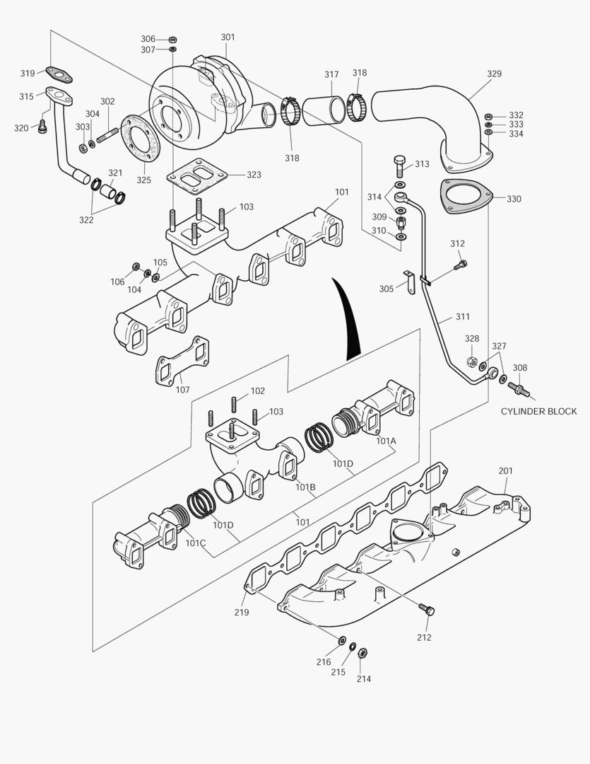 013 INTAKE & EXHAUST MANIFOLD