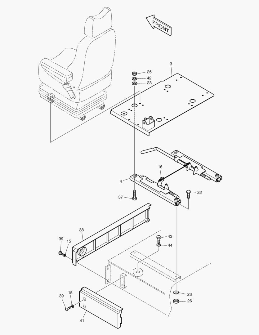 1500 SEAT & ELECTRIC BOX
