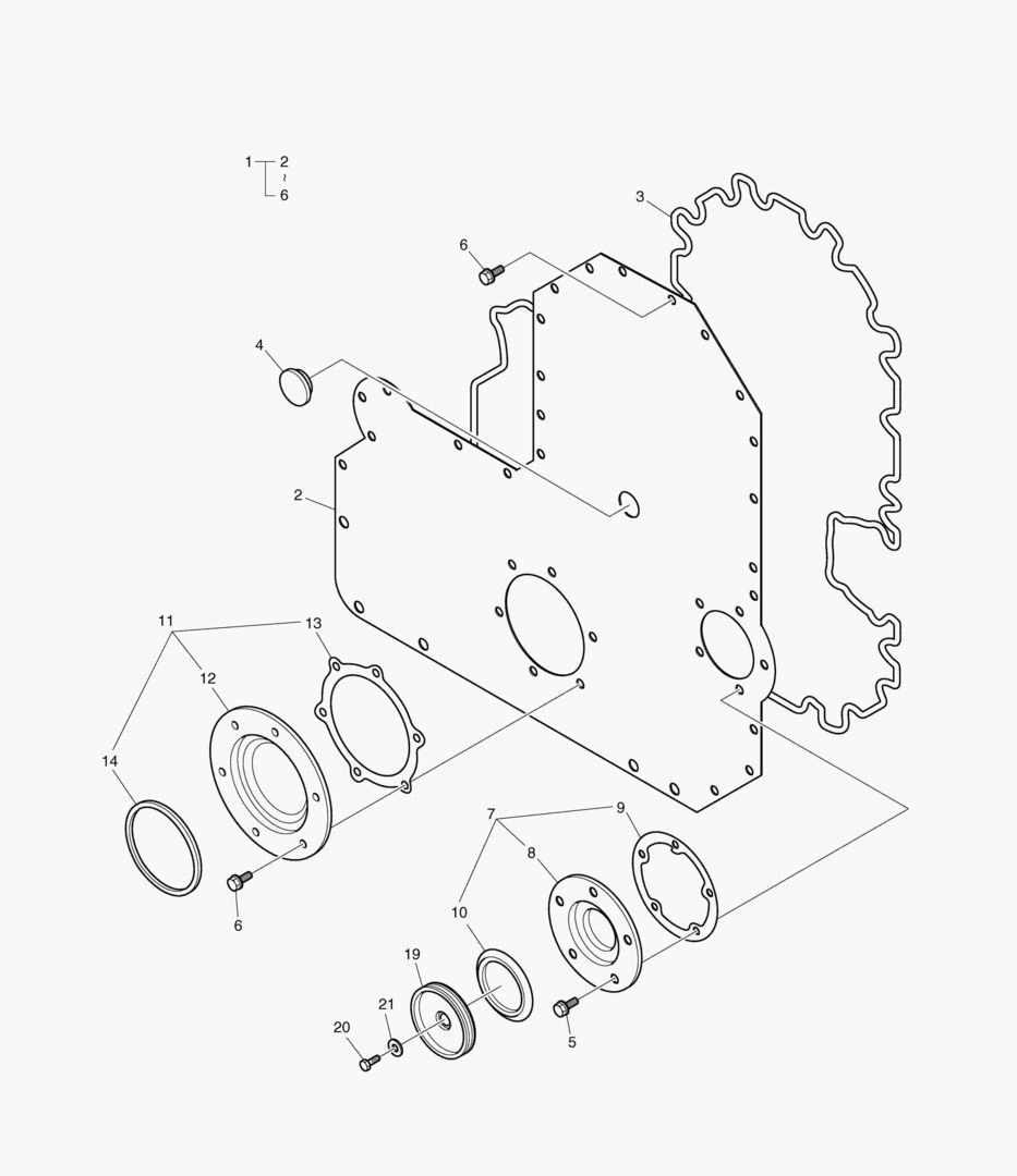 КРЫШКА КАРТЕРА РАСПРЕДЕЛИТЕЛЬНЫХ ШЕСТЕРЕН