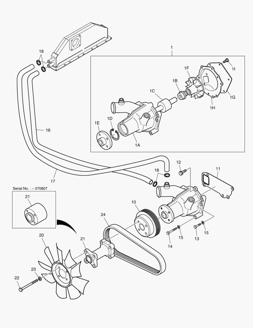 012 WATER PUMP & COOLING FAN
