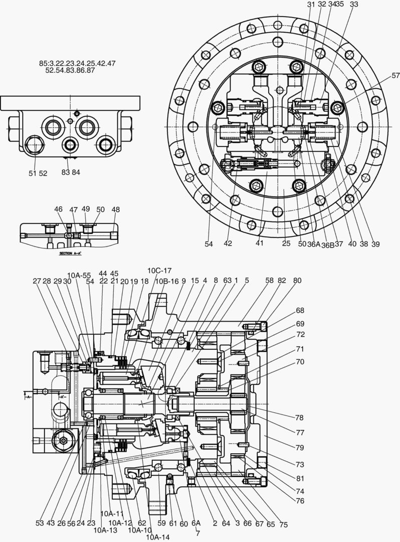 4150 TRAVEL MOTOR [20001~20004]