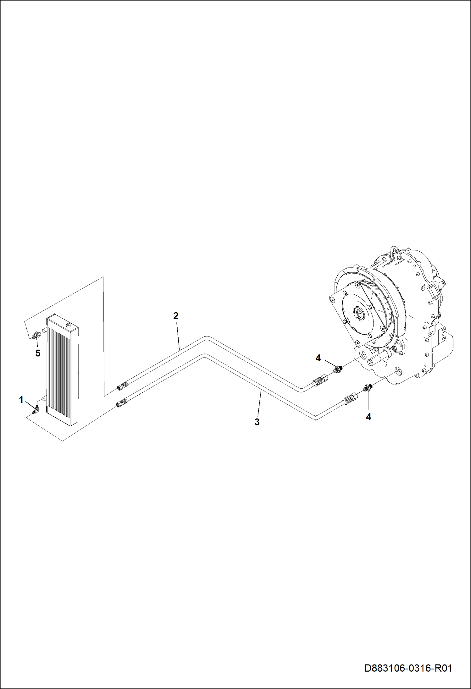 Схема ТРАНСМИССИЯ - КОНТУР МАСЛЯНОГО РАДИАТОРА