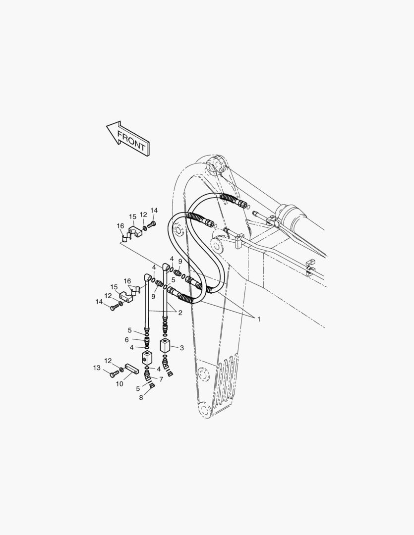 6470 ARM PIPING-ARM 2.2m(ONE & TWO WAY)