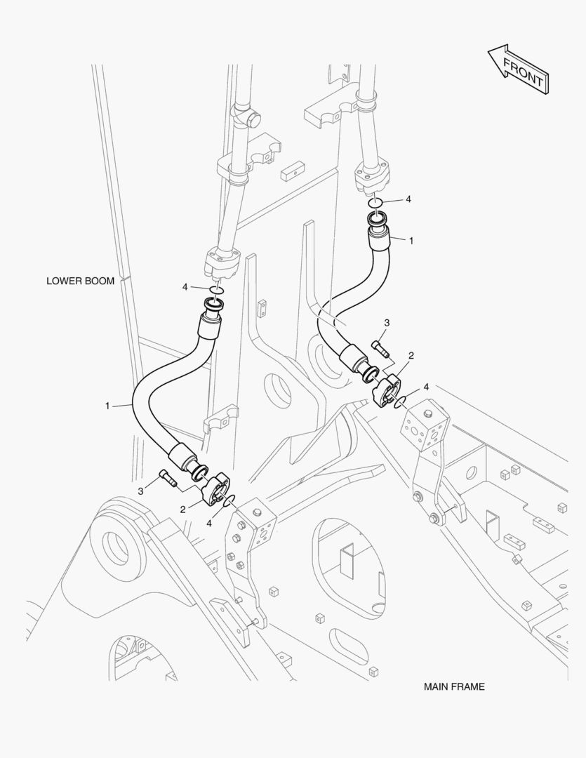 Схема ГЛАВНАЯ МАГИСТРАЛЬ - ОДИН ПУТЬ(ШАРНИРНАЯ СТРЕЛА)
