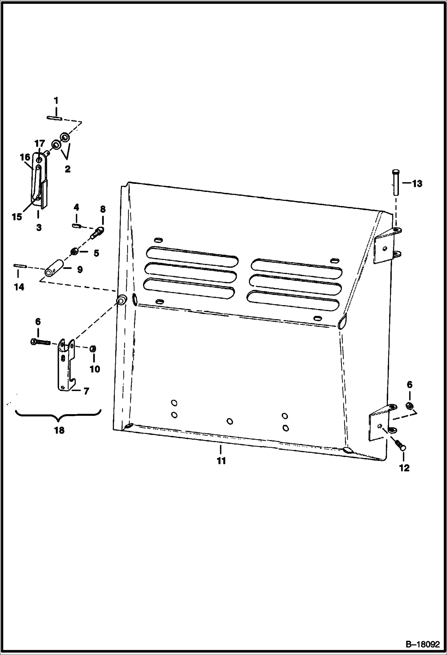 ЗАДНЯЯ ДВЕРЬ (ПРИКРЕПЛЯЕТЬСЯ НА ПЕТЛЯХ)