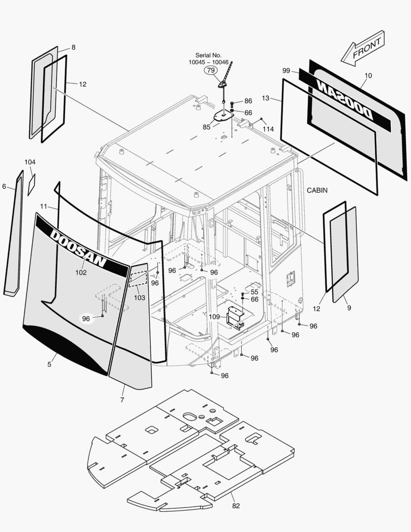 5670 CABIN(6) - GLASS(WITHOUT ROOF)