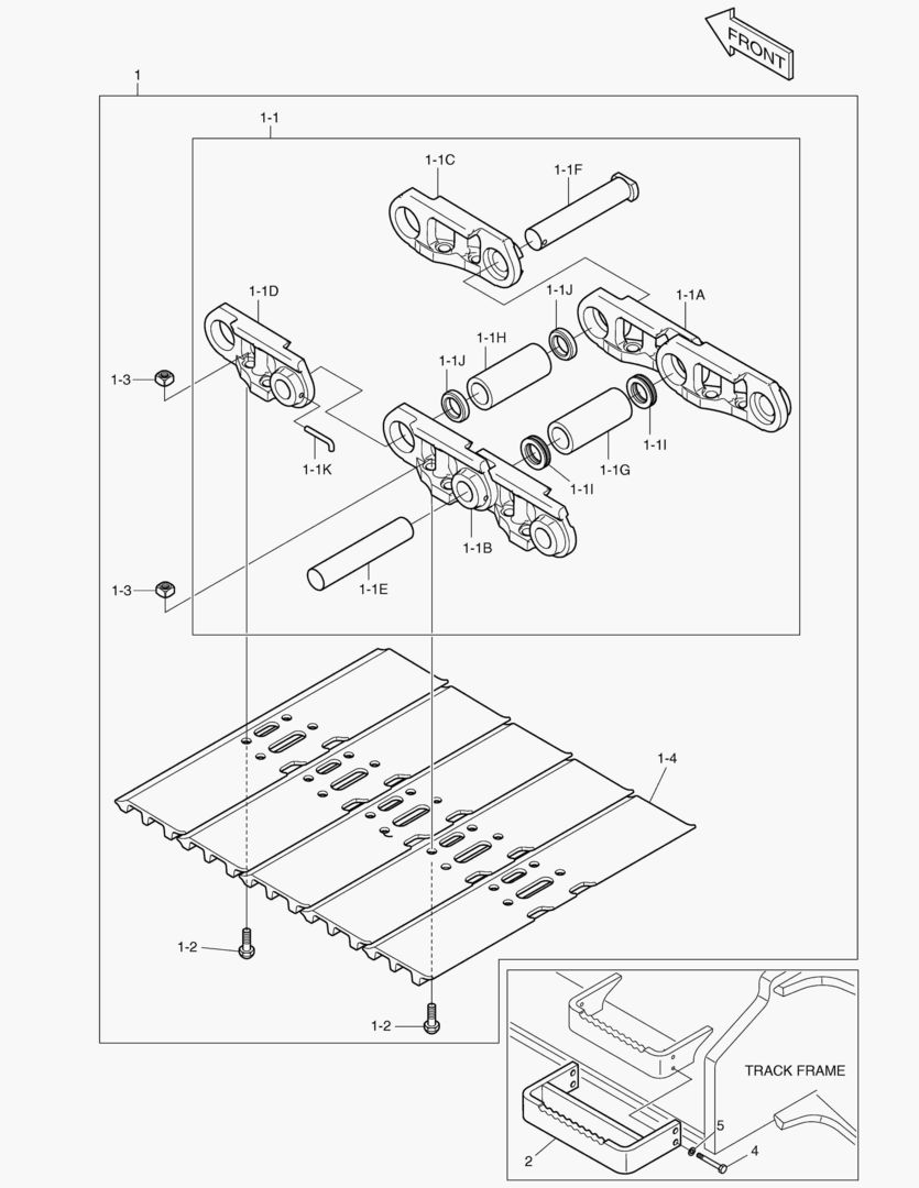 6361 TRACK SHOE ASS`Y - 800G [5450~]