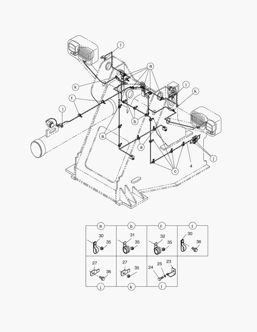 ЭЛЕКТРОПРОВОДКА(3) - ПЕРЕДНЯЯ РАМА