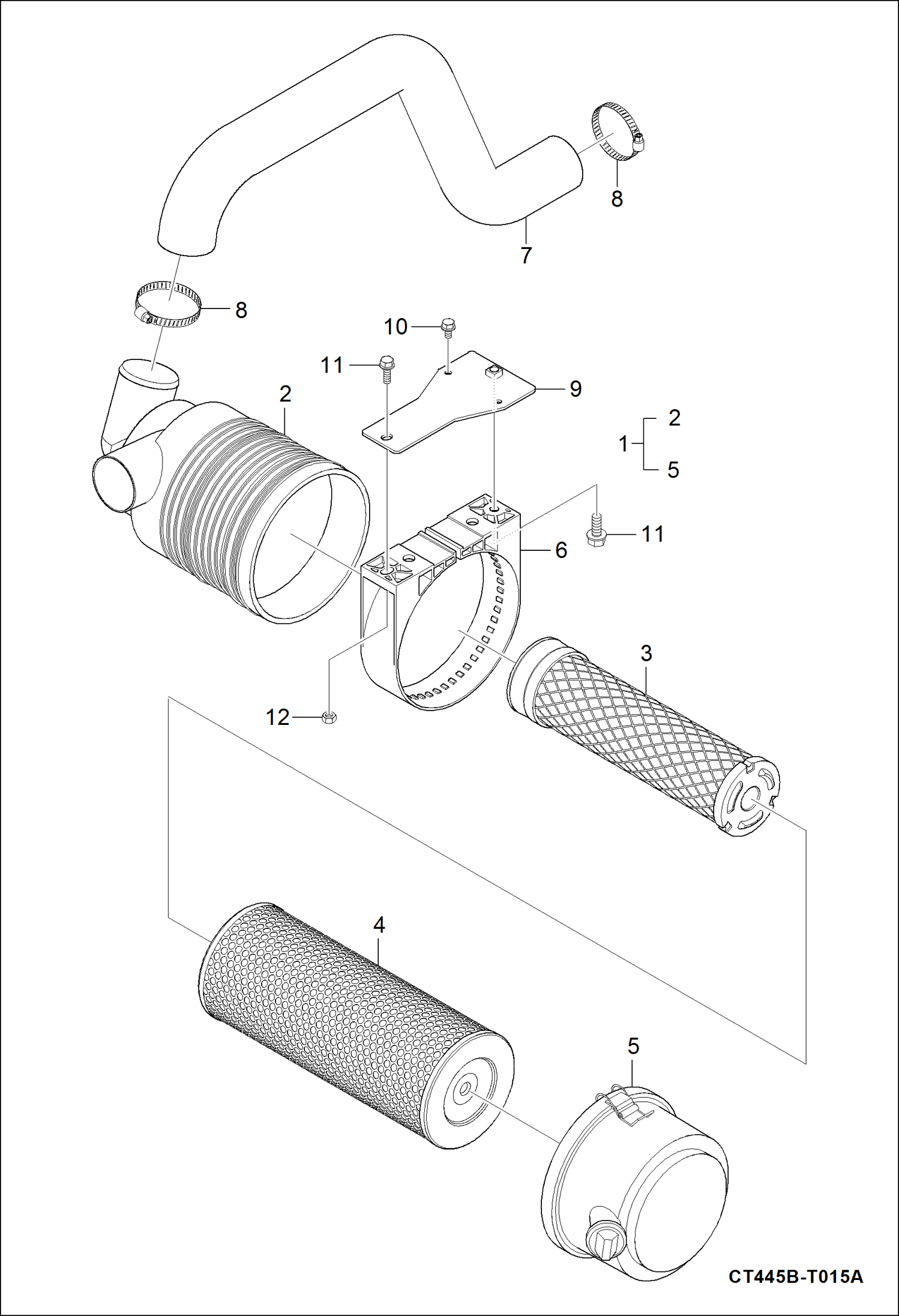 Схема ВОЗДУХООЧИСТИТЕЛЬ В СБОРЕ