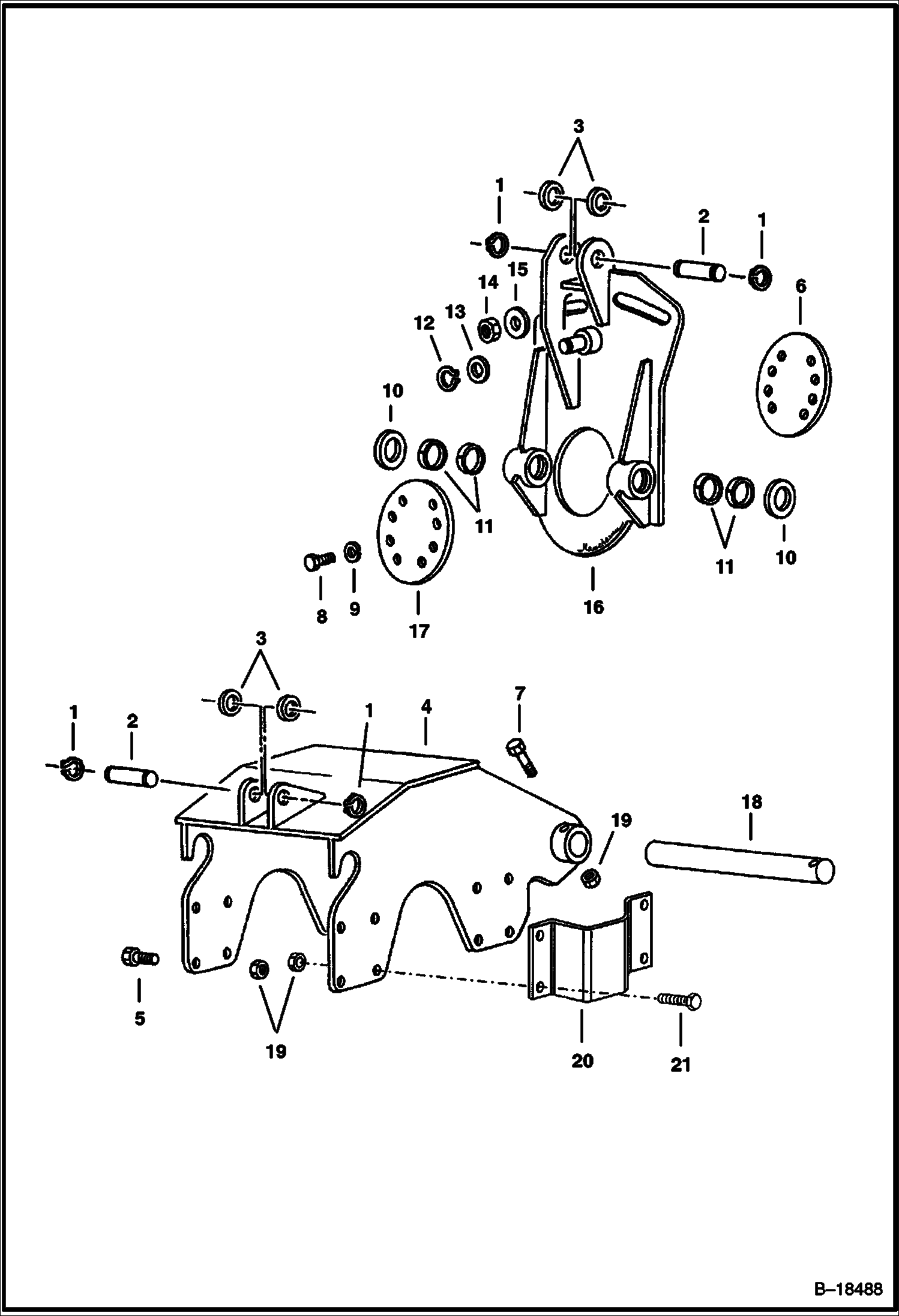 КОМПАКТОР ТРАНШЕИ (КОРПУС И НАКЛОН РАМЫ) (991500101 И ВЫШЕ)