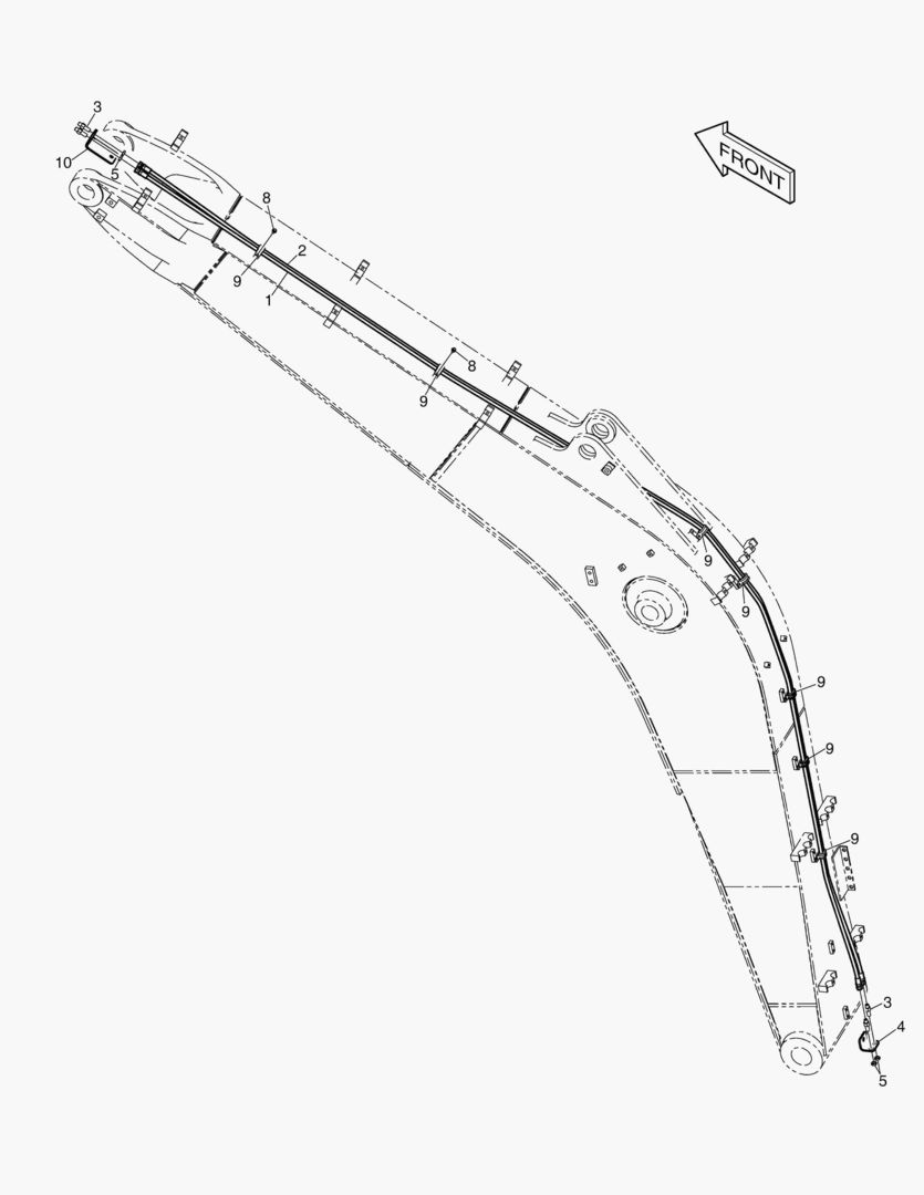 6210 BOOM PIPING - QUICK COUPLER