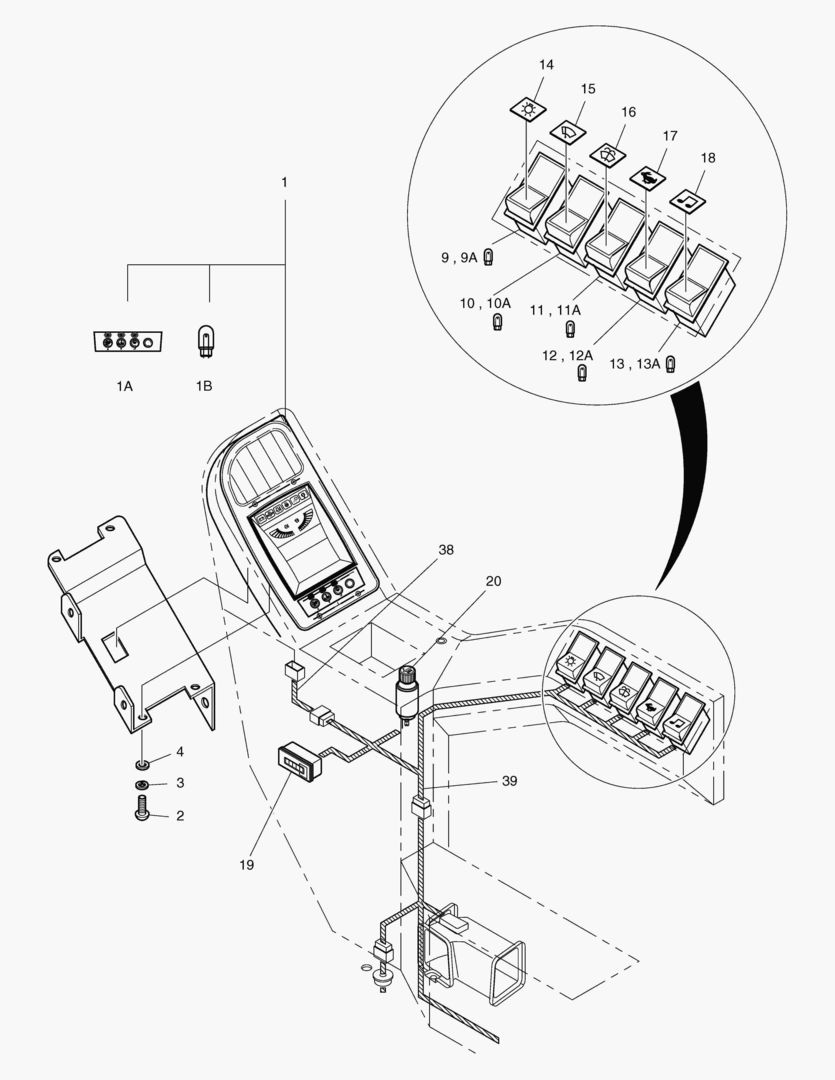 1660 ELECTRIC PARTS(1)-GAUGE & SWITCH PANEL