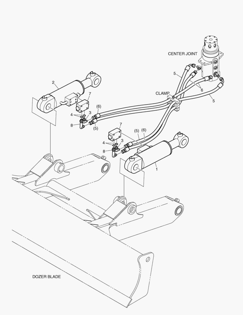 ТРУБОПРОВОД БУЛЬДОЗЕРА - ПРЕДОХРАНИТЕЛЬНЫЙ