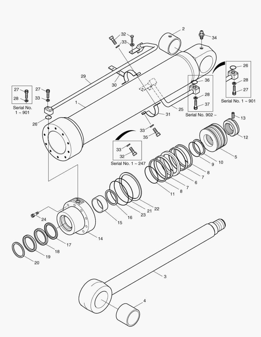 ЦИЛИНДР СТРЕЛЫ-ПРАВОСТОРОННИЙ