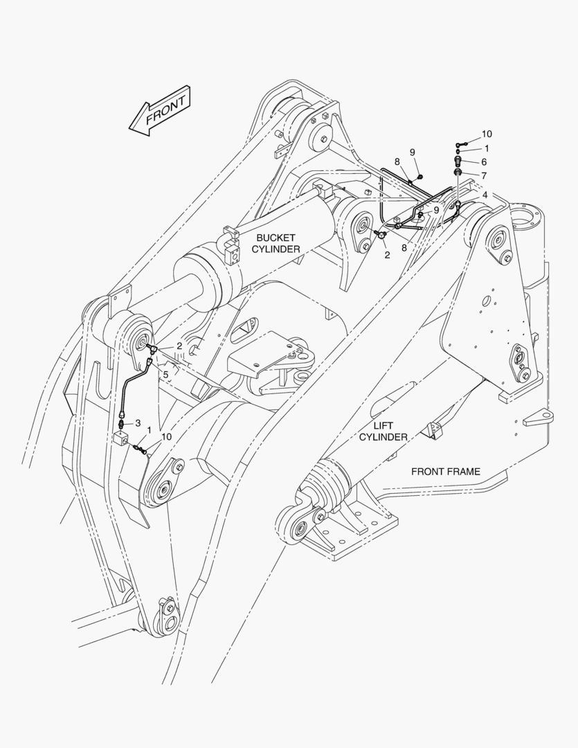 ПЕРЕДНИЙ ТРУБОПРОВОД СМАЗОЧНОЙ СИСТЕМЫ