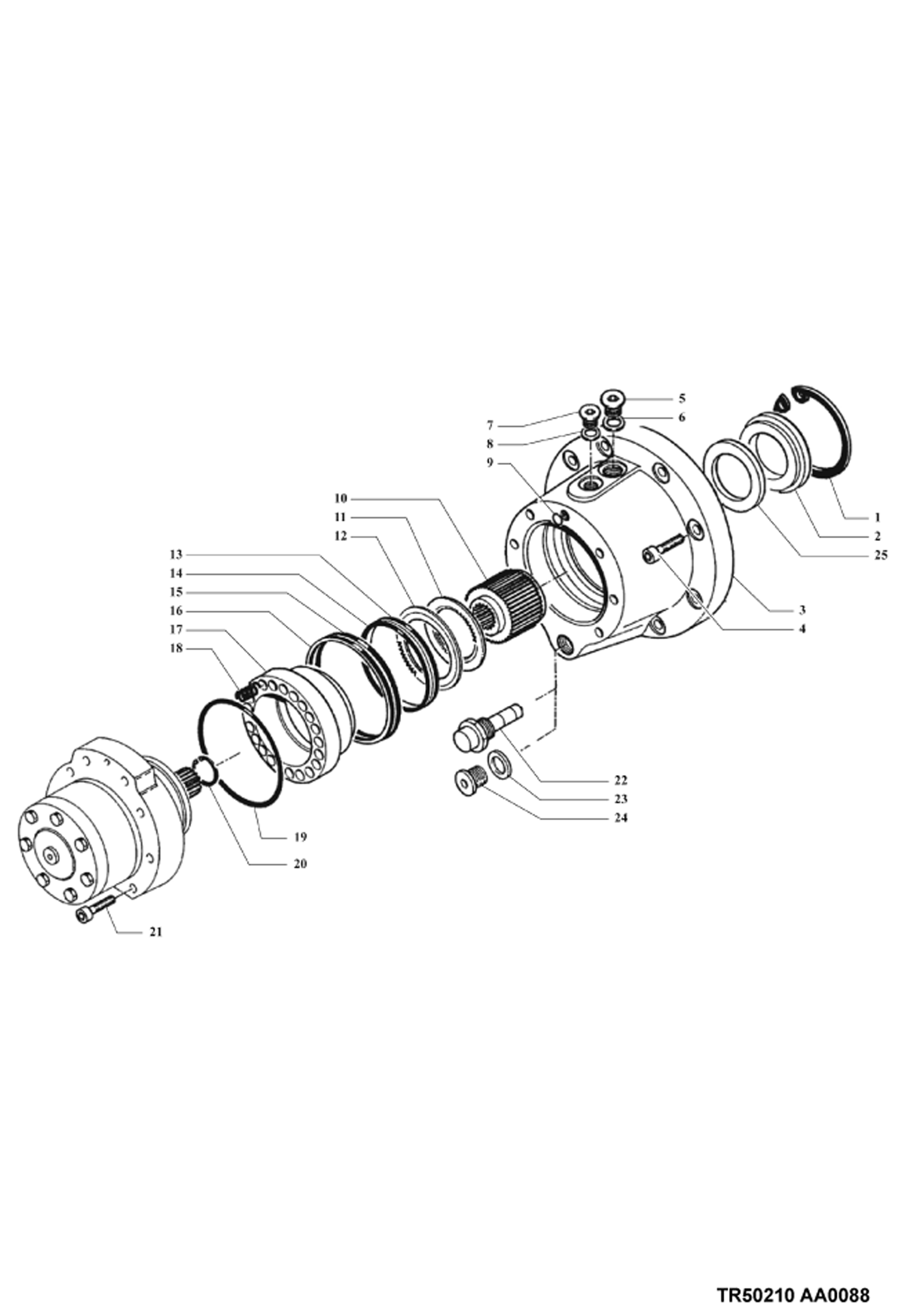 ПРИВОД ПОВОРОТНОГО МЕХАНИЗМА (ГИДРАВЛИЧЕСКИЙ ДВИГАТЕЛЬ)