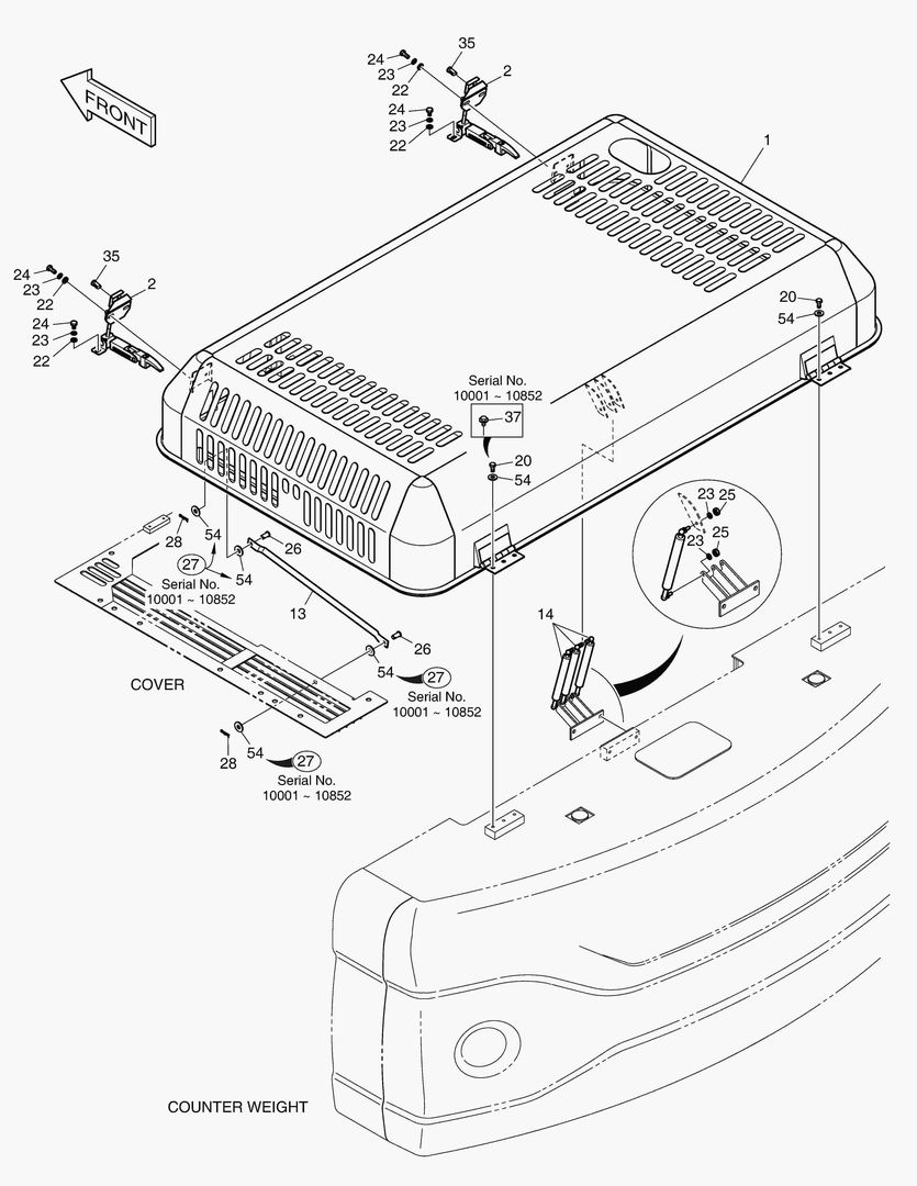 КРЫШКА ДВИГАТЕЛЯ