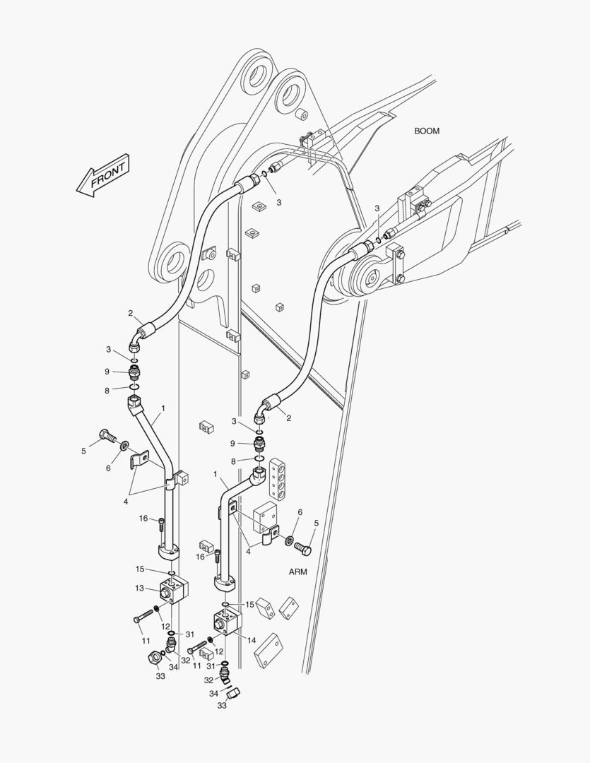 ГИДРОСИСТЕМА РУКОЯТИ - РУКОЯТЬ 2.4 м(ВРАЩАЮЩИЙСЯ)