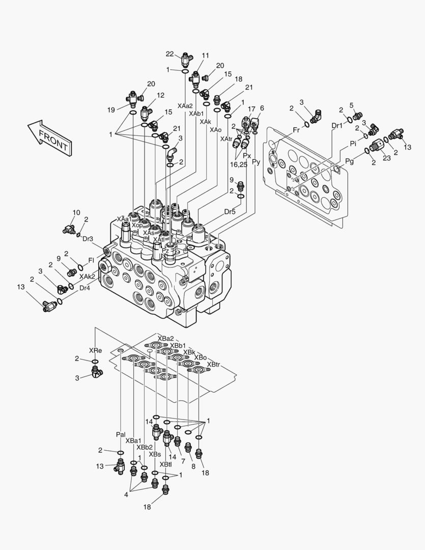 ТРУБОПРОВОД СЕРВОУПРАВЛЕНИЯ-КЛАПАН УСТРОЙСТВО УПРАВЛЕНИЯ SUB.
