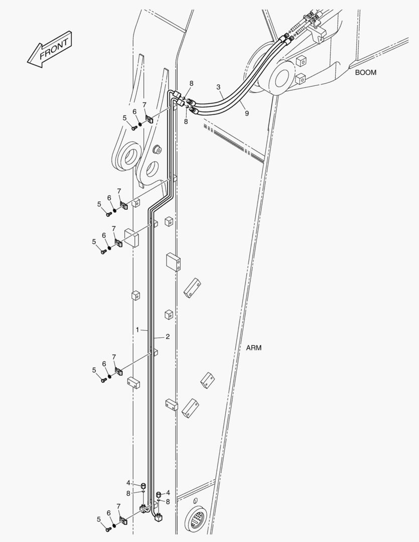 6320 ARM PIPING - QUICK CLAMP(ARM 2.9m)