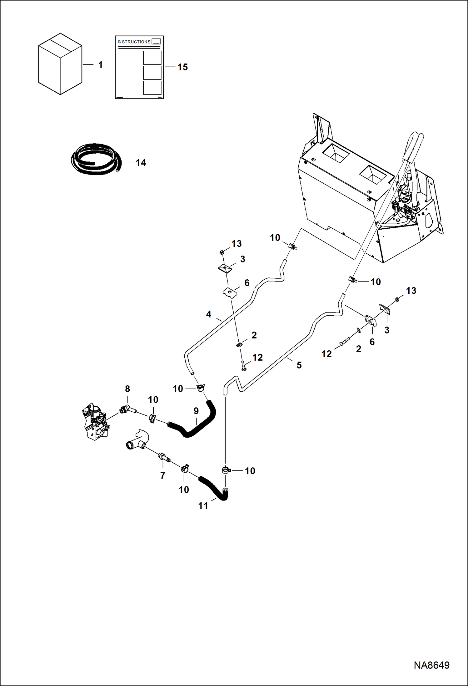 ОБОГРЕВАТЕЛЬ КАБИНЫ И КОНДИЦИОНЕР (КОМПЛЕКТ ТРУБОПРОВОДОВ ОБОГРЕВАТЕЛЯ)