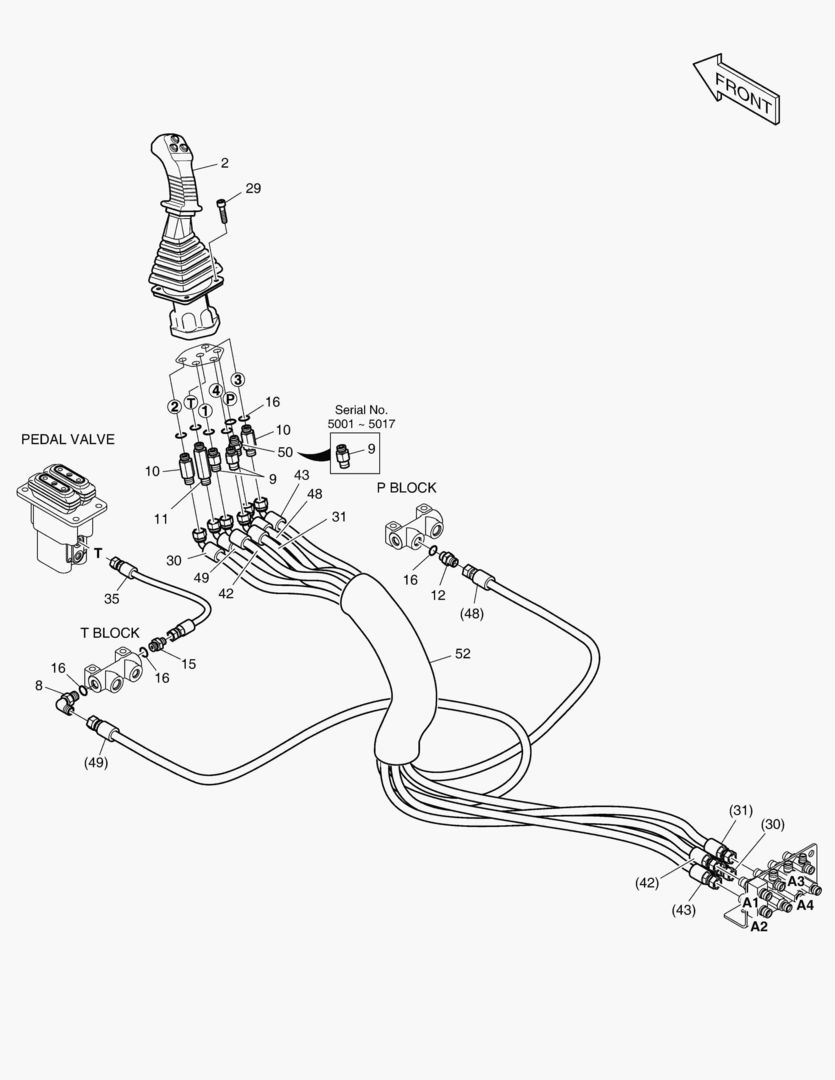 Схема ТРУБОПРОВОД СЕРВОУПРАВЛЕНИЯ(2) - СТУПЕНЬКИ В КАБИНУ