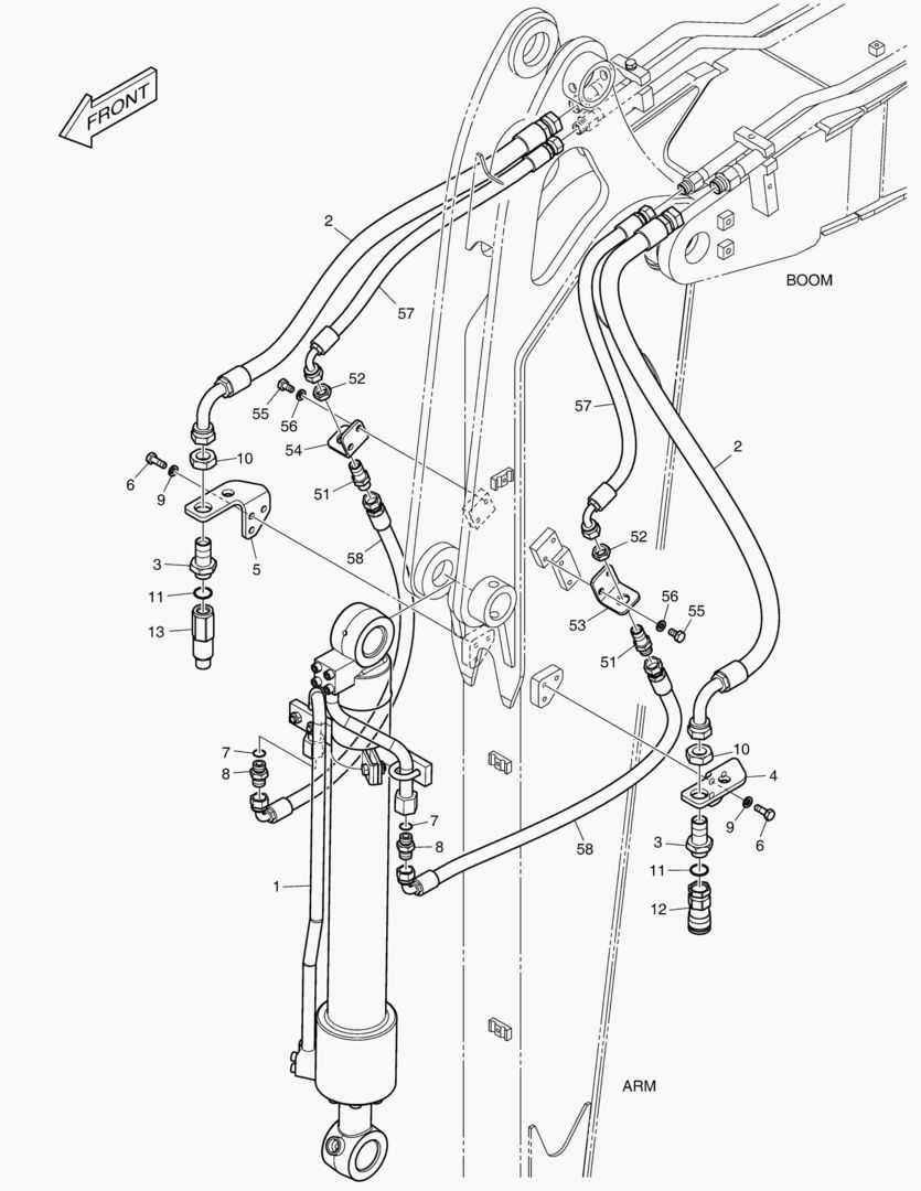 ГИДРОСИСТЕМА РУКОЯТИ - РУКОЯТЬ 2.25 м