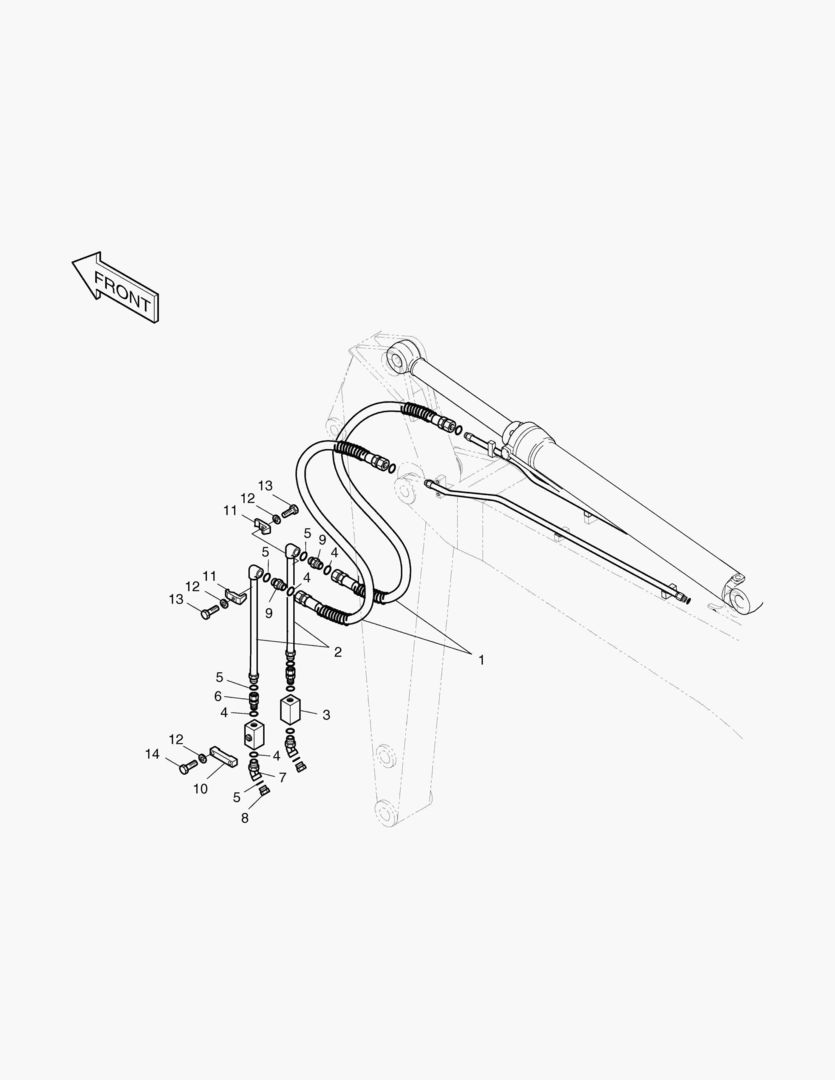 Схема 5330 ARM PIPING-ARM 3.1m(ONE & TWO WAY)