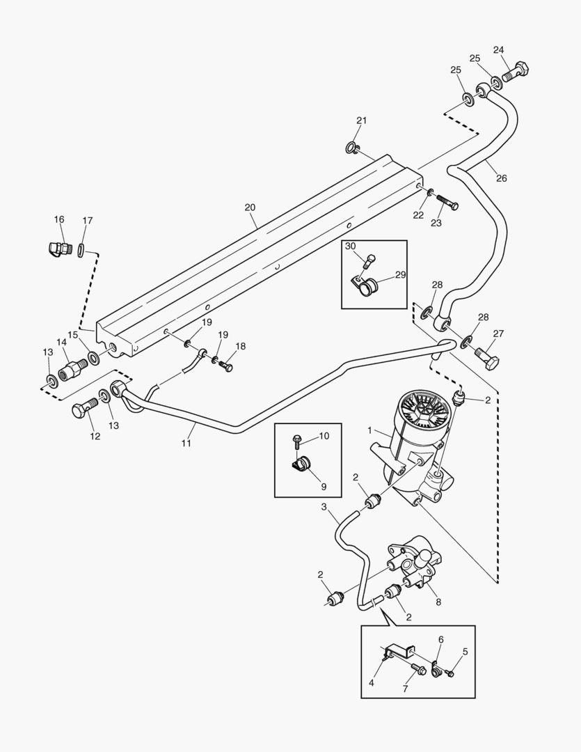 G010-68 FUEL FILTER UNIT FUEL PIPE FUEL MANIFO