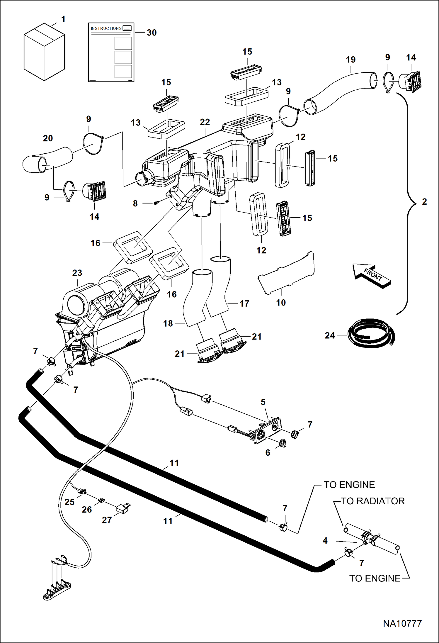 Схема КОМПЛЕКТ ПОДОГРЕВАТЕЛЕЙ ГАЗА