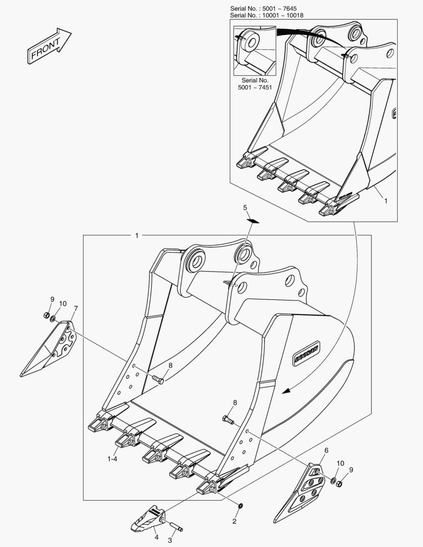 7120 BUCKET ASSВґY - 1.23mВі - H CLASS