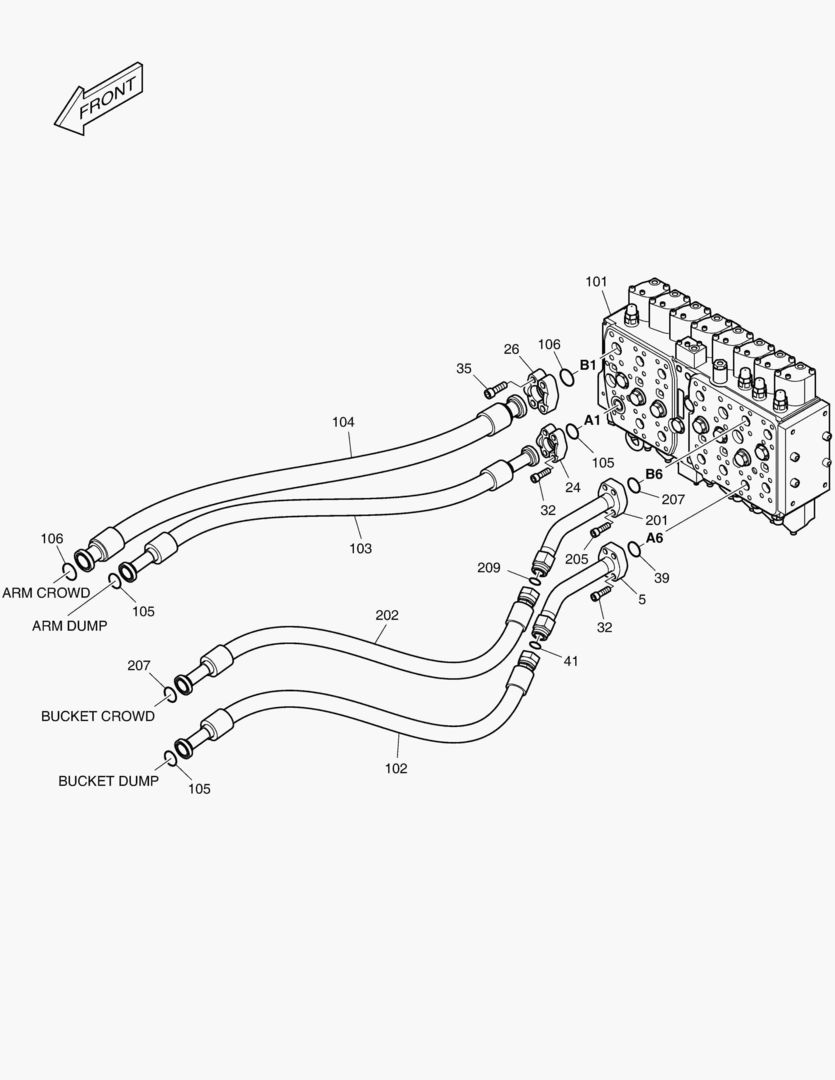 1290 MAIN PIPING(3) - ARM & BUCKET