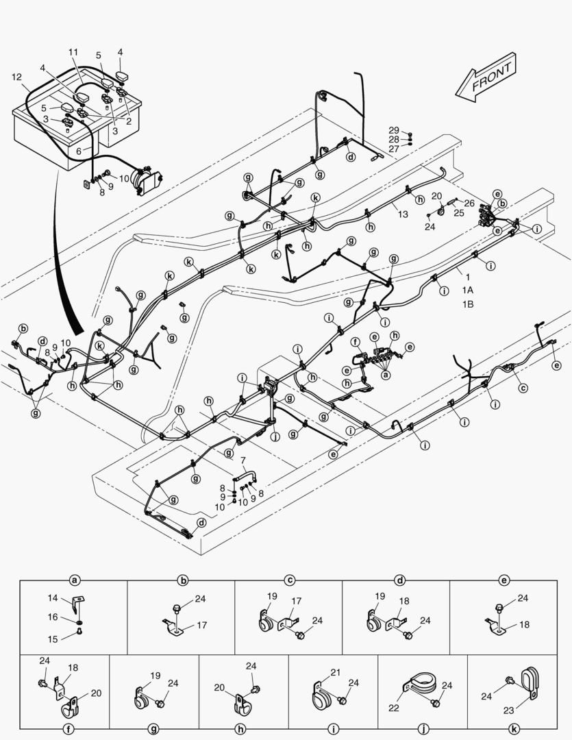 1800 ELECTRIC PARTS - WIRING HARNESS [5001~10096]