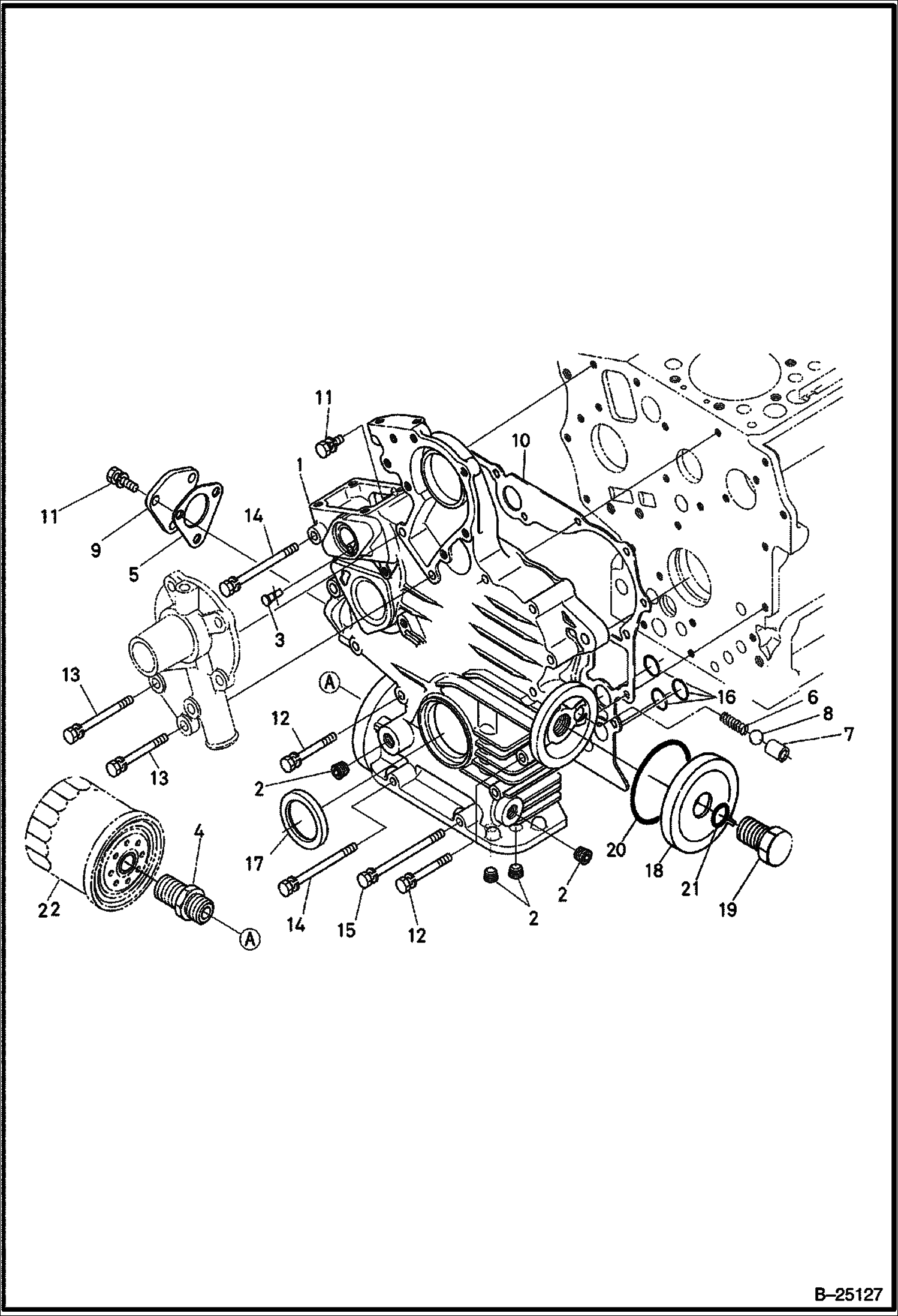 G КАРТЕР КОРОБКИ ПЕРЕДАЧ (KUBOTA D722-E2B-BC-5) (СЕРИЙНЫЙ НОМЕР 562411001 И ВЫШЕ)