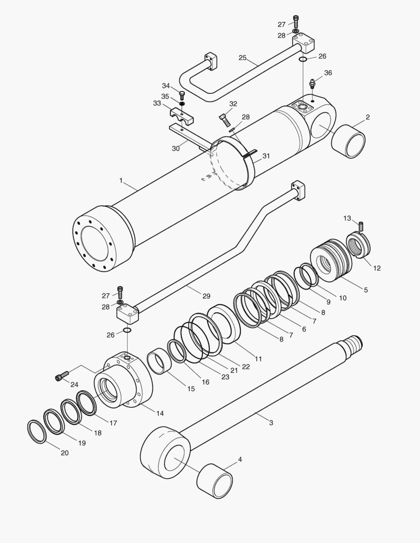 ЦИЛИНДР СТРЕЛЫ-ПРАВОСТОРОННИЙ