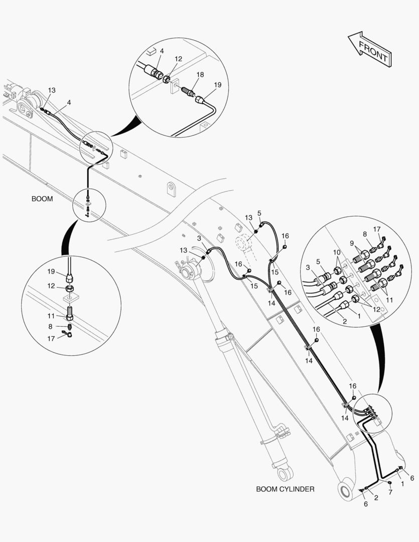 ТРУБОПРОВОД СМАЗОЧНОЙ СИСТЕМЫ - СТРЕЛА 10 м