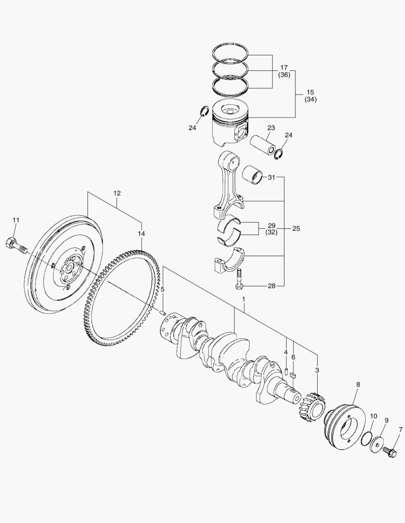018 CRANKSHAFT & PISTON