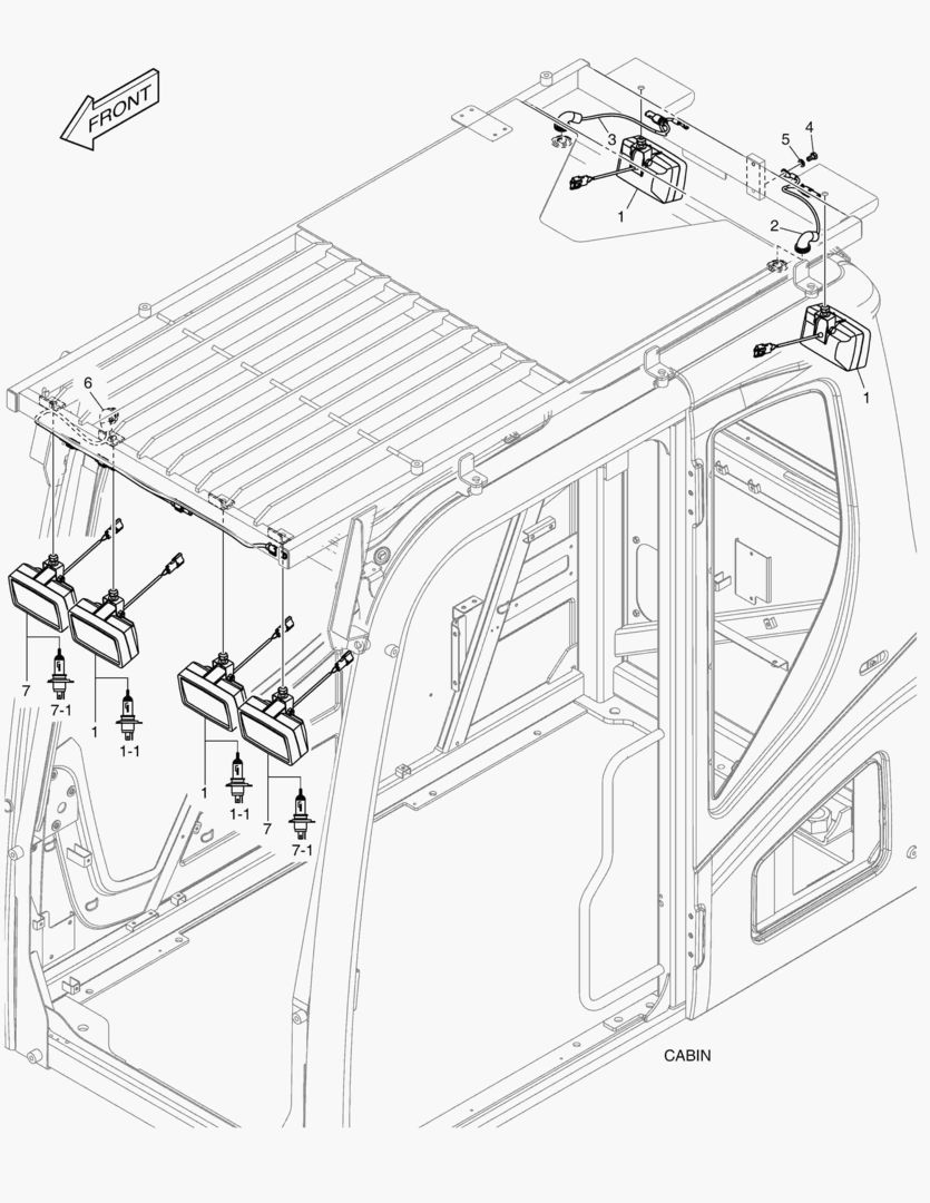 РАБОЧАЯ ФАРА(6-ЛАМПЫ) - СИСТЕМА ЗАЩИТЫ ПРИ ОПРОКИДЫВАНИИ